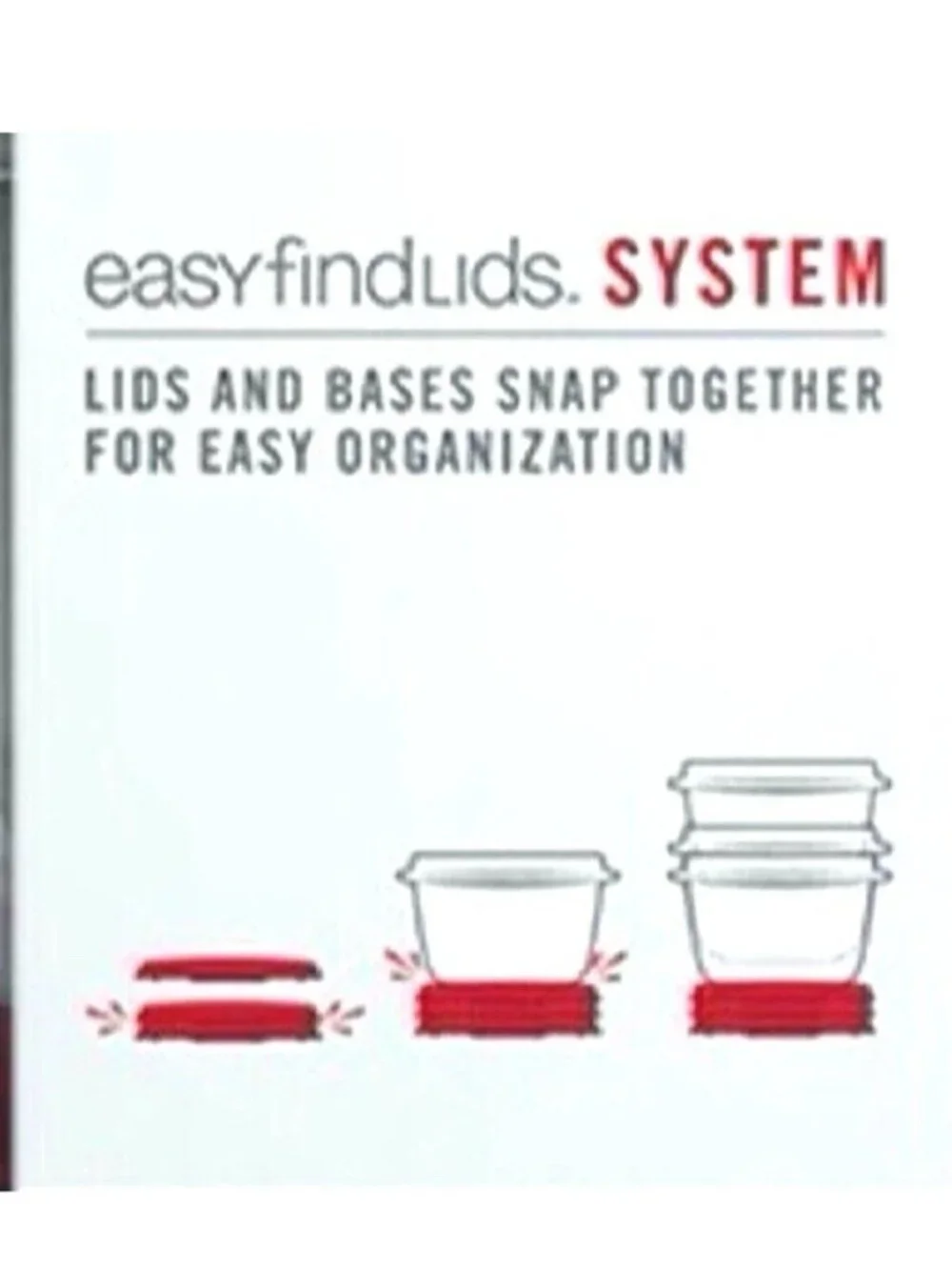 2 Pack RUBBERMAID Easy Find Lids Food Storage Containers 0.5 Cup (4 oz) 118 ml